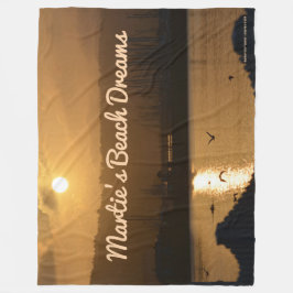Marina Sunrise IV - Fleece Blanket (Personalize)