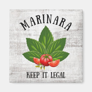 Marinara Behålla: den rättsliga grunden Löv Tomate Magnet