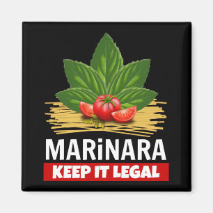 Marinara behålla det laglig basilikatomatspagetti magnet