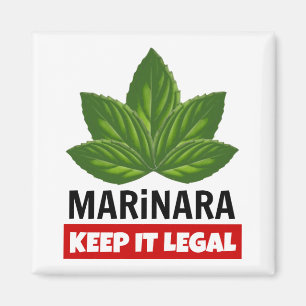 Marinara behålla det lagliga basilikalöv magnet