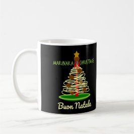 Marinara jul Buon Natale Spaghetti Träd Kaffemugg