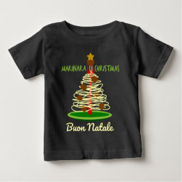 Marinara jul Buon Natale Spaghetti Träd T Shirt
