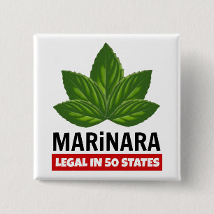 Marinara Legal 50 stater Basil Löv Food Humor Knapp