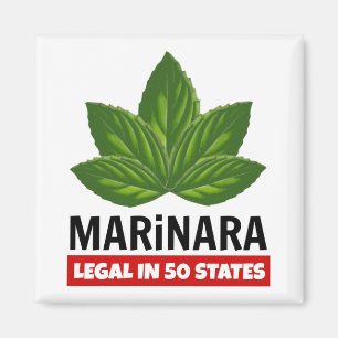 Marinara Legal i 50 stater Basil Löv Magnet