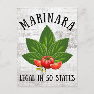 Marinara Legal i 50 stater Basil och Tomater Helg Vykort