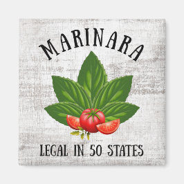 Marinara Legal i 50 stater Basil och Tomater Magnet