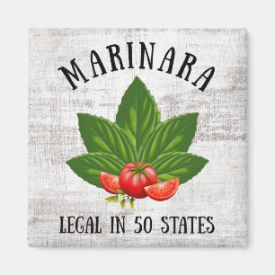 Marinara Legal i 50 stater Basil och Tomater Magnet