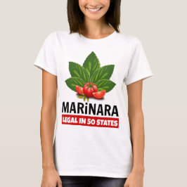 Marinara Legal i 50 stater Basil och Tomater T Shirt