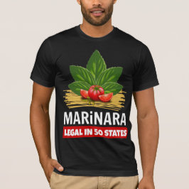Marinara Legal i 50 stater Basil Tomato Spaghetti T Shirt