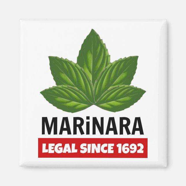 Marinara Legal sedan 1692 Basil Löv Magnet (Framsidan)