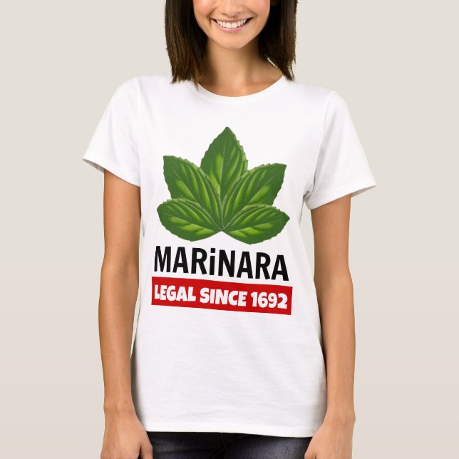 Marinara Legal sedan 1692 Basil Löv T Shirt (Framsida)