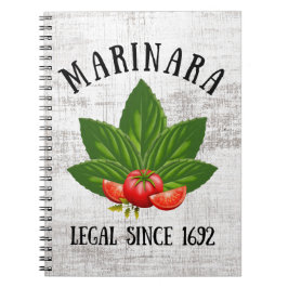 Marinara Legal sedan 1692 Basil Löv Tomates Anteckningsbok
