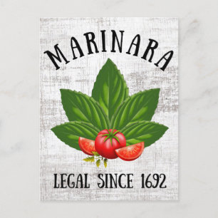 Marinara Legal sedan 1692 Basil Löv Tomates Helg Vykort