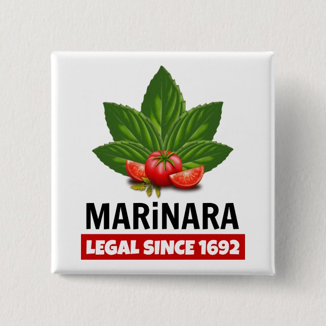 Marinara Legal sedan 1692 Basil Tomates Knapp (Framsida)