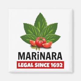 Marinara Legal sedan 1692 Basil Tomates Magnet