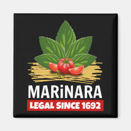 Marinara Legal sedan 1692 Basil Tomates Spaghetti Magnet