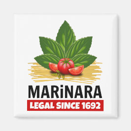 Marinara Legal sedan 1692 Basil Tomates Spaghetti Magnet