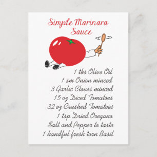 Marinara Recipe Vykort