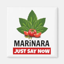 Marinara säger nu: Basil Löv Tomates Magnet