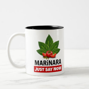 Marinara säger nu: Basil Löv Tomates Två-Tonad Mugg