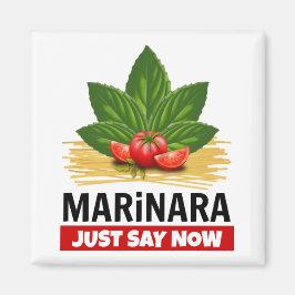 Marinara säger nu: Basil Tomates Spaghetti Magnet