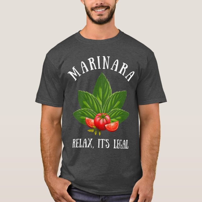 Marinara Slappna av Den rättsliga grunden Tomato F T Shirt (Framsida)