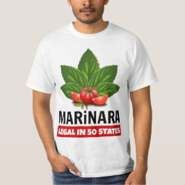 Marinara som är laglig i 50 stater basilika och t shirt