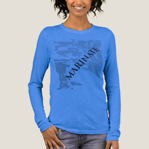 ’Marinate’ Charcol Grått Island Print Mönster T Shirt