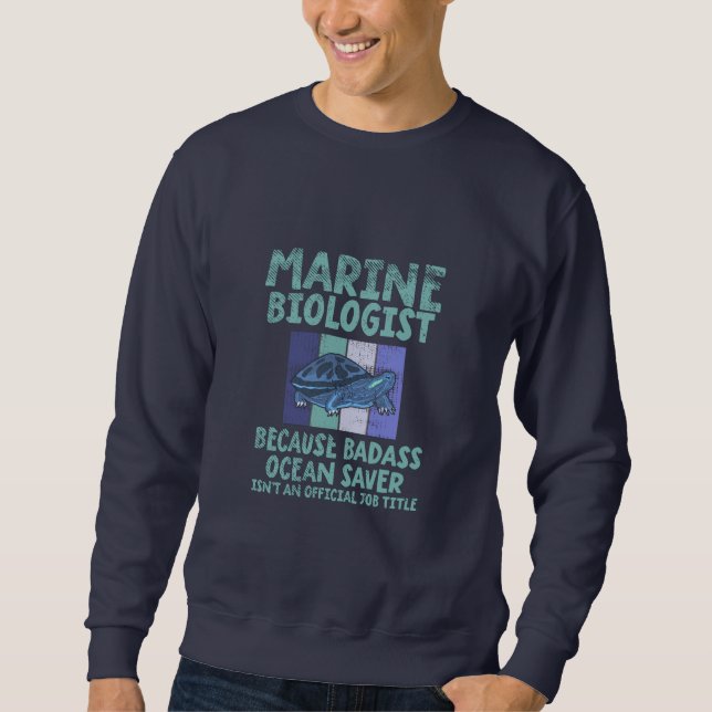 Marinbiolog marinbiologi lång ärmad tröja (Framsida)