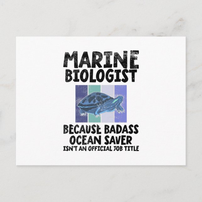 Marinbiolog marinbiologi vykort (Framsida)