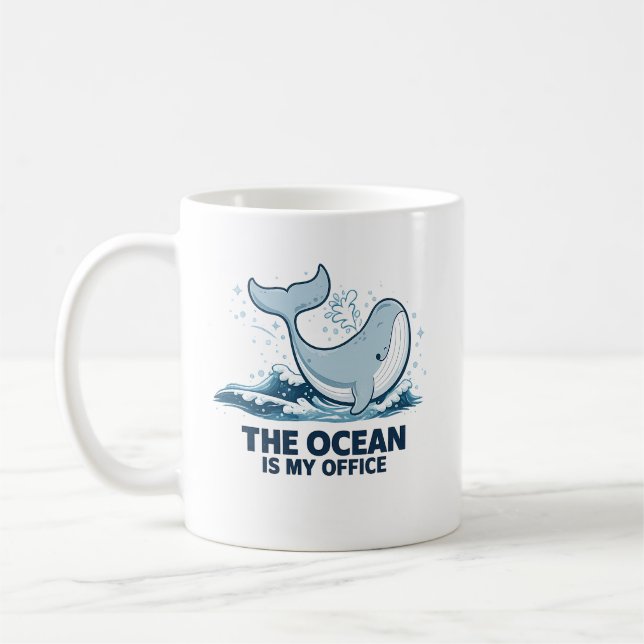 Marinbiologpresent till oceanälskare kaffemugg (Vänster)