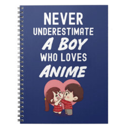 Marinblå Anime-fanpresenter för pojkar och barn Ka Anteckningsbok