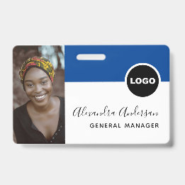 Marinblå Anställd Foto ID Företagssäkerhet