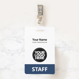 Marinblå Anställd Namn Företagets Logotyp Personal