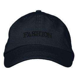 Marinblå basebollmössa med "FASHION" broderad  Keps