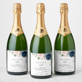 Marinblå blommor, rosa blommor, Boho, födelsedag