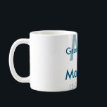 Marinblå bröllesman namn bokstav datum manlig per kaffemugg<br><div class="desc">design</div>