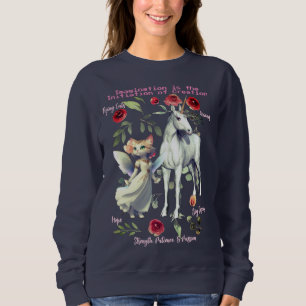 (marinblå) Fashionable Trendig Unicorn Cats T Shirt