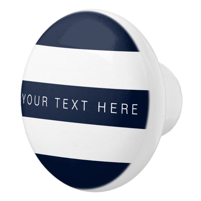 Marinblå & för vit randig anpassningsbar knopp (Höger)