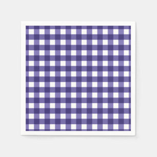 Marinblå gingham pappersservett