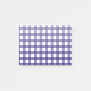 Marinblå gingham post-it block
