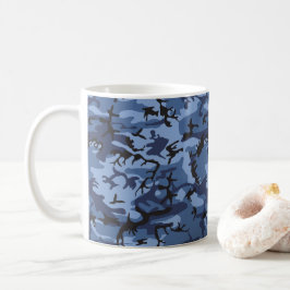 Marinblå kamouflage, militär, armé kaffemugg