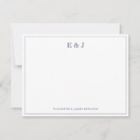 Marinblå Klassisk Elegant Vintage Par Monogram