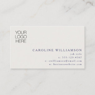 Marinblå Modern Minimal Elegant Professionell Logo Visitkort