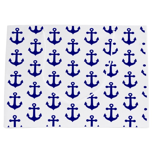 Marinblå nautisk ankar  (Framsidan)