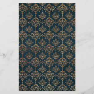 Marinblå och falskt glitter guld