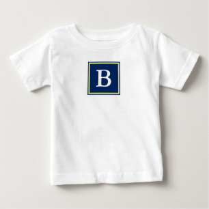 Marinblå och för limefrukt grön Monogram Tee