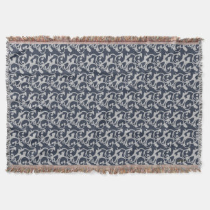 Marinblå och grå färganpassad design mysfilt