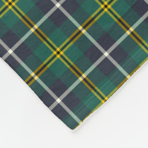 Marinblå och grön Tartan för klanTurnbull jakt Fleecefilt