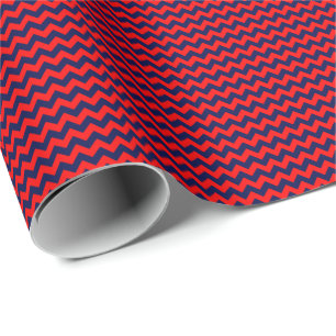Marinblå och röd liten sparre som slår in pappe presentpapper